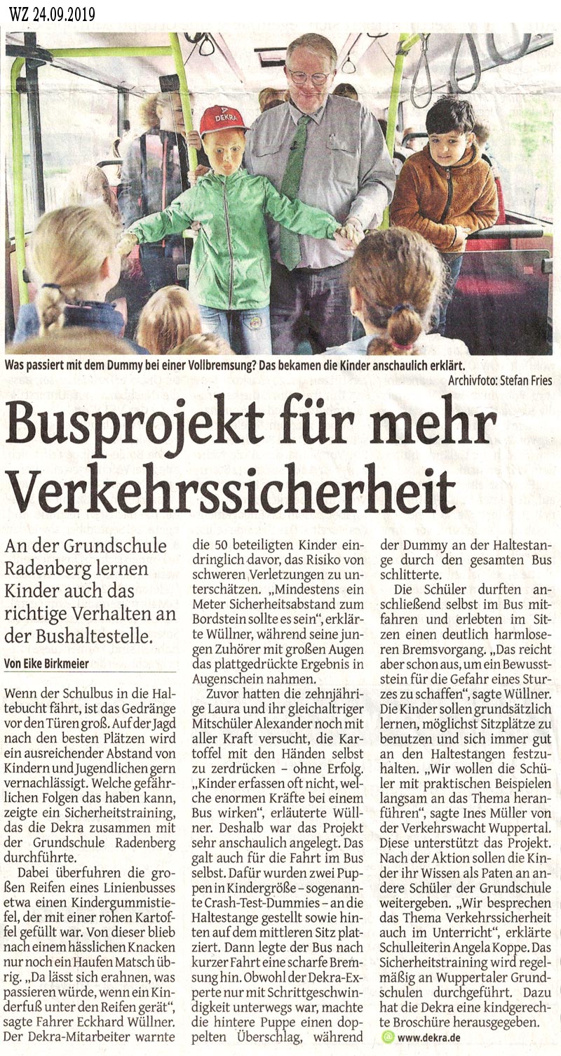 09.2019 – Busprojekt für mehr Verkehrssicherheit