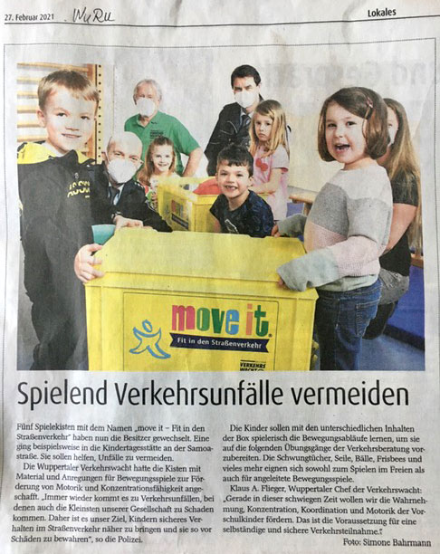 Verkehrswacht Wuppertal - Spielkisten für Vorschulkinder