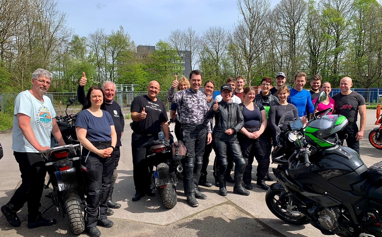 Sicherheitstrainig der Biker auf Lichtscheid