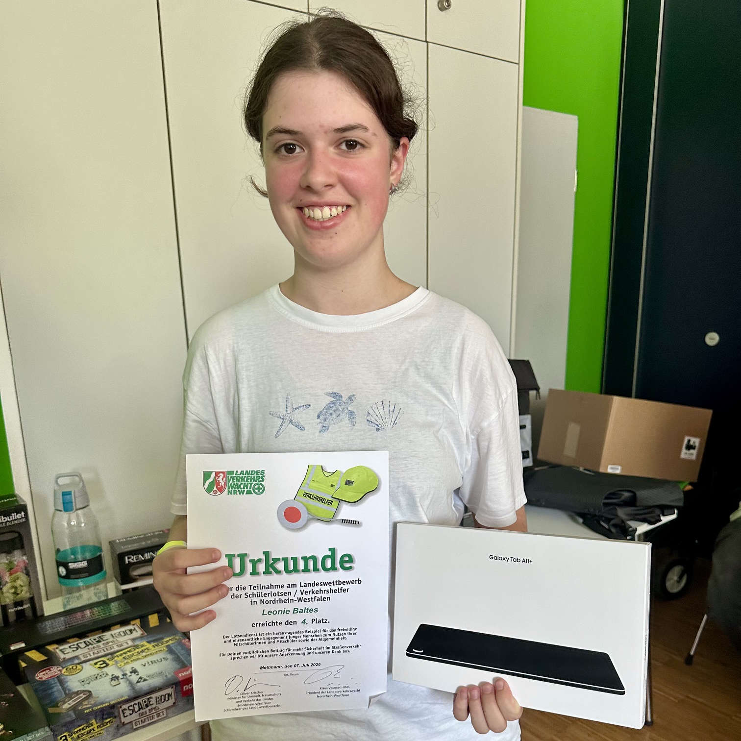 Leonie Baltes. Landesmeisterschaft „bester Schülerlotsen von NRW“.